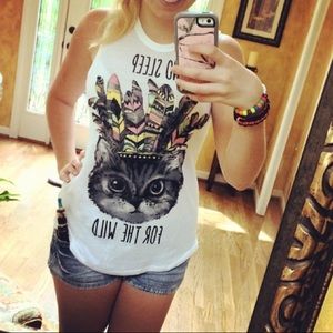 Forever 21 Cat Tank Top